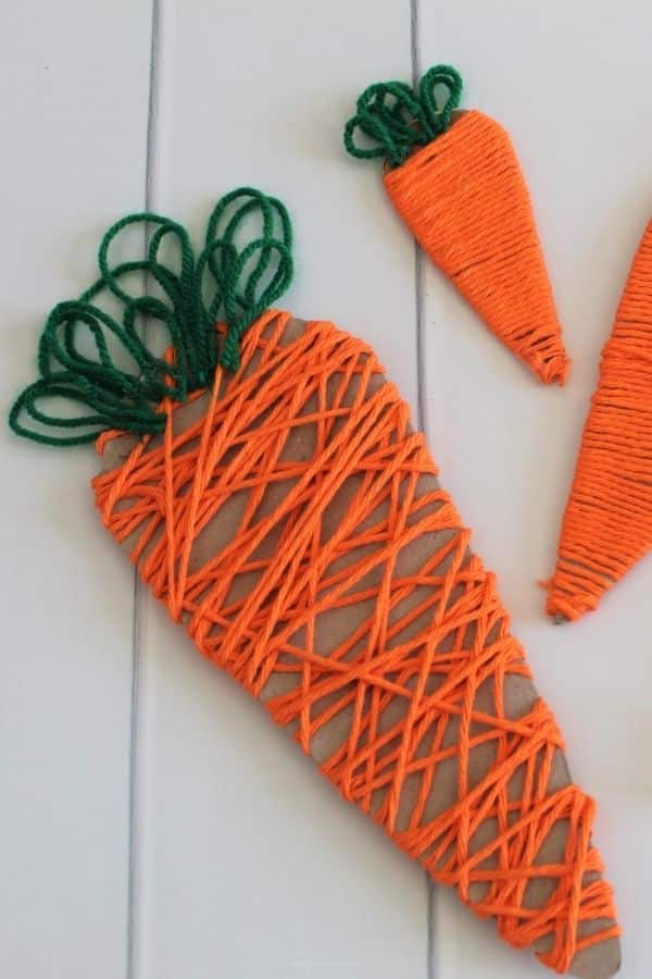 Preschool carrot craft with free carrot template