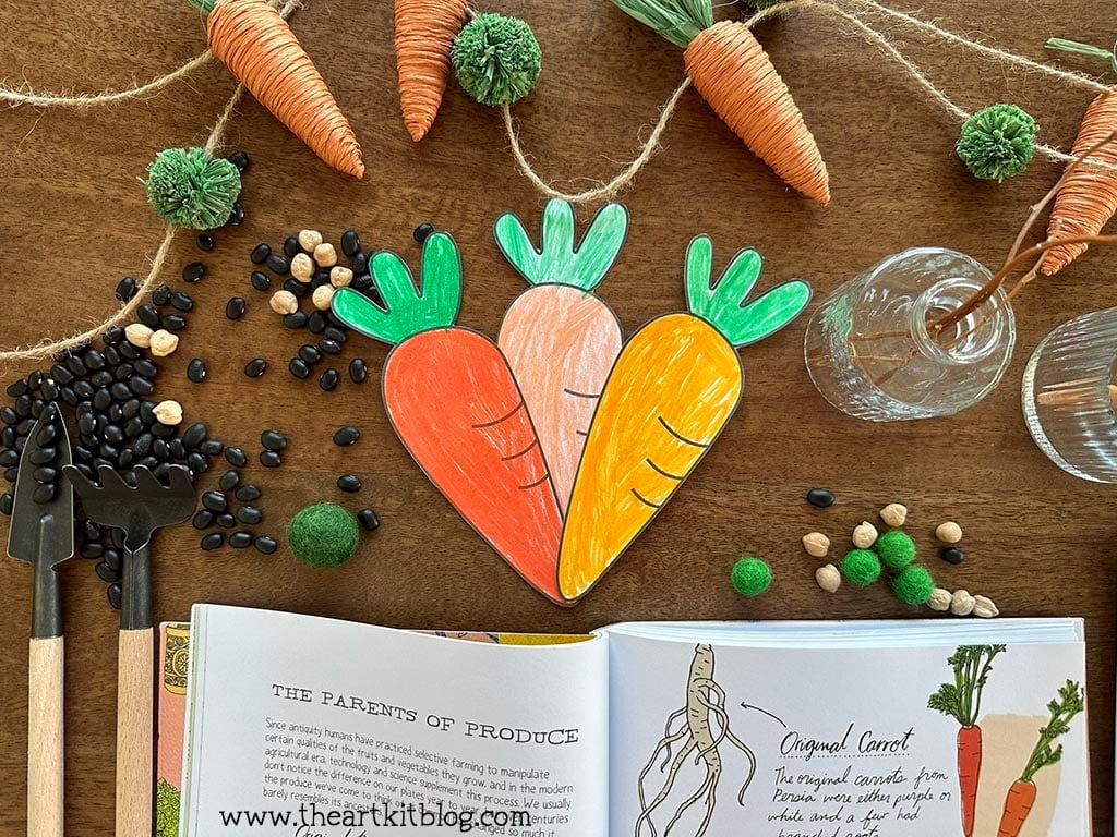 Cute carrot paper craft with free printable template â the art kit