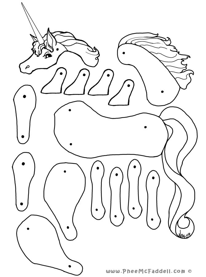 Unicorn for avni paper dolls unicorn coloring pages paper puppets