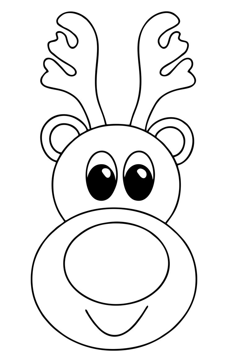 Reindeer face template printable reindeer face reindeer printable rudolph coloring pages