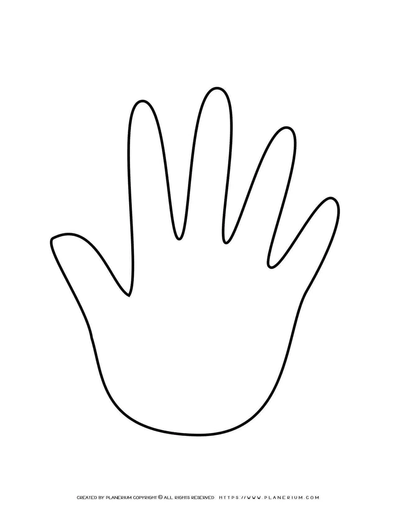 Hand outline printable template