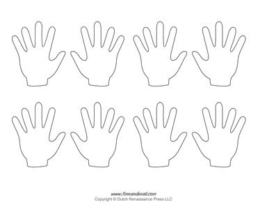 Blank hand template printables handprint templates hand outline hand crafts for kids templates printable free