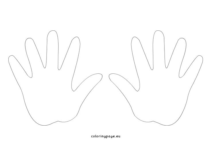 Printable hand template coloring page coloring pages templates printable free hand outline