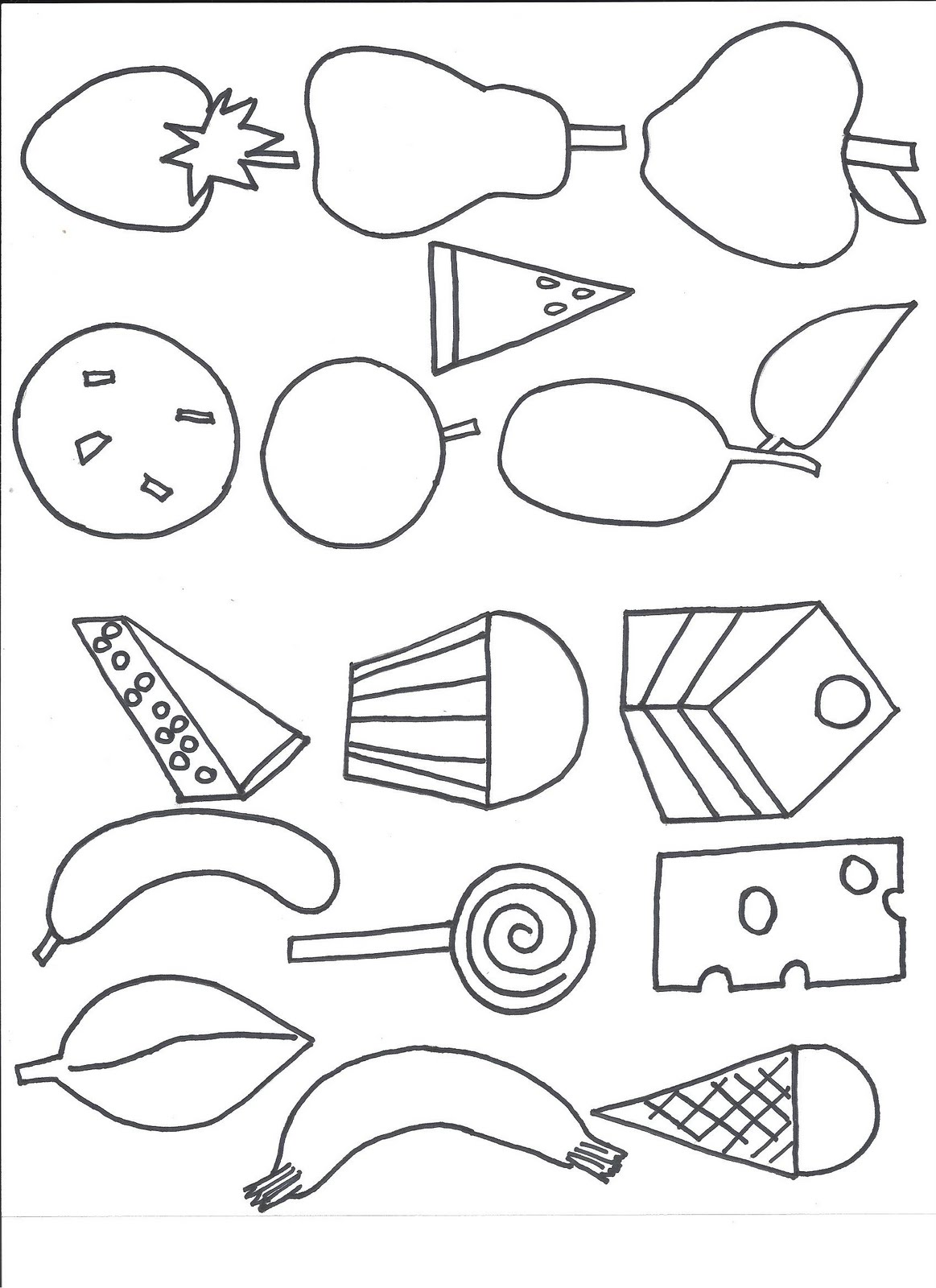 Template very hungry caterpillar printables