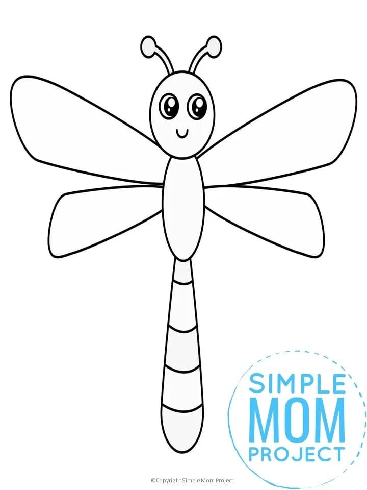 Bug and insect template printables dragon fly craft insect crafts dragonfly drawing