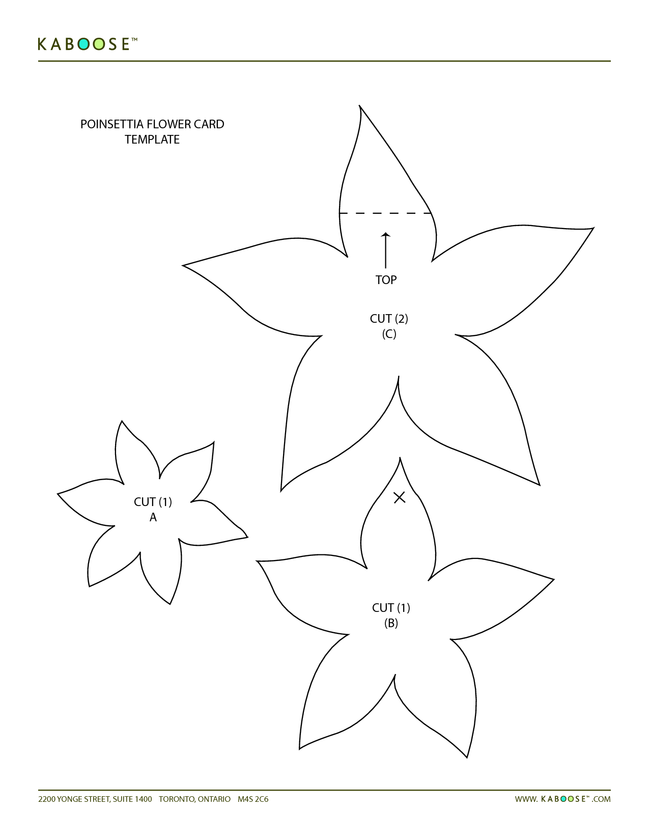 Printable flower template flower petal template flower template poinsettia flower