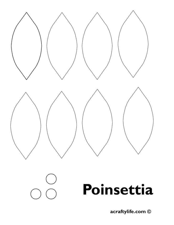 Easy printable poinsettia craft for kids template to make