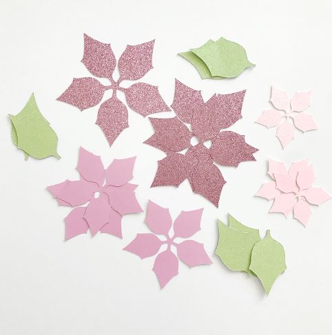 How to make paper poinsettias â the x cardstock