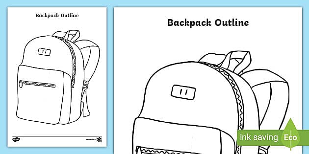 Printable backpack template eylf resources