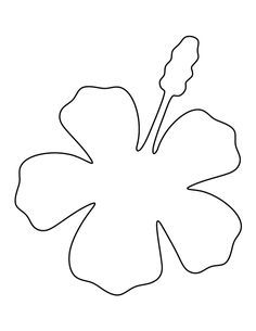 Hibiscus pattern use the printable outline for crafts creating stencils scrapbooking and more freâ modelos de flor de papel modelo de folha modelos de flor