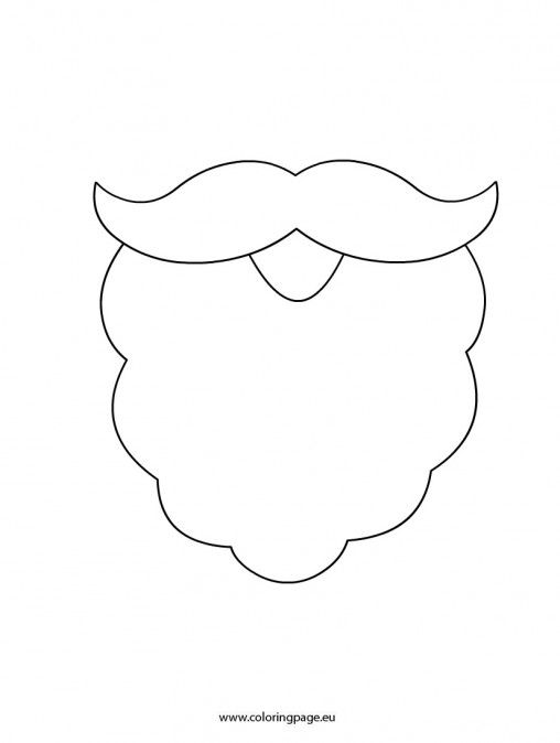 Printable christmas coloring sheet coloring page santa beard santa claus crafts beard template