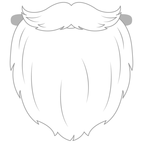 Santa beard mask template free printable papercraft templates