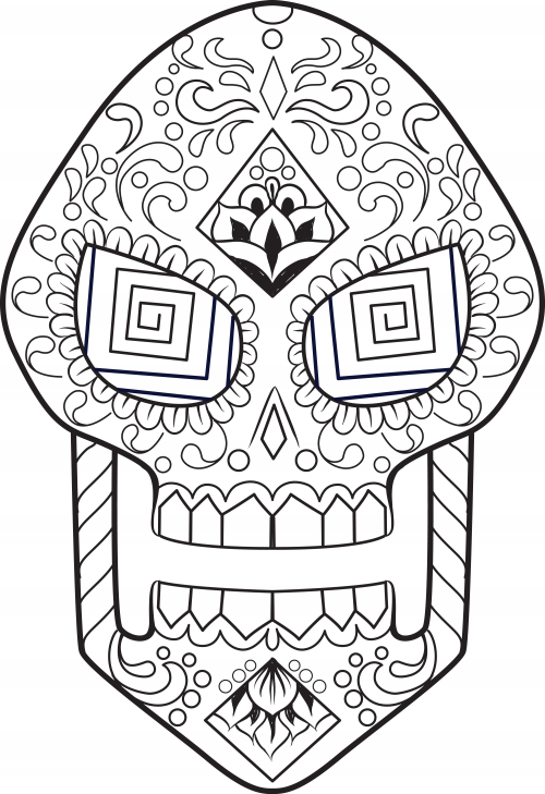 Sugar skull coloring page