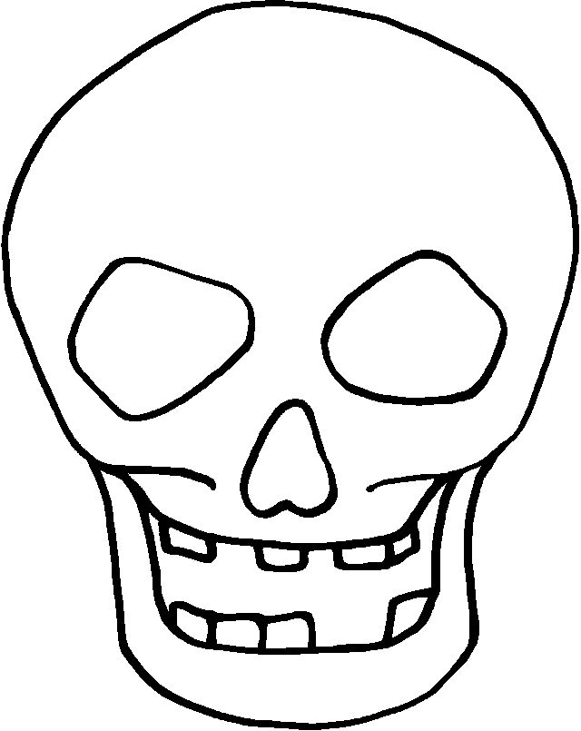 Blank sugar skull template