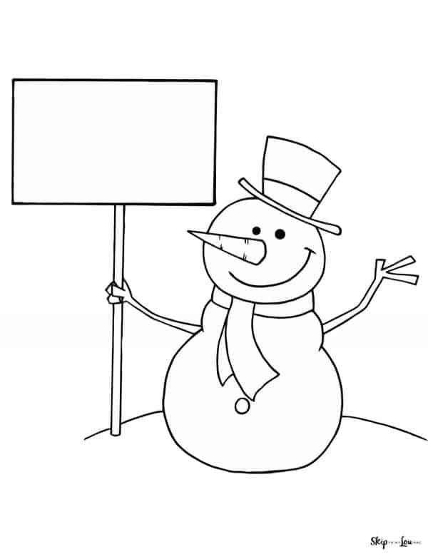 Snowman coloring pages skip to my lou