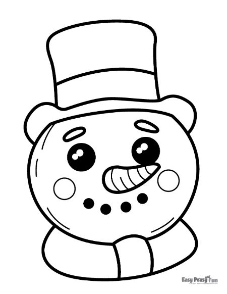 Printable snowman coloring pages