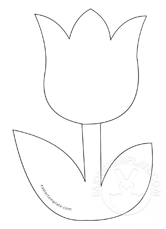 Simple tulip clipart flower templates printable flower templates printable free flower template