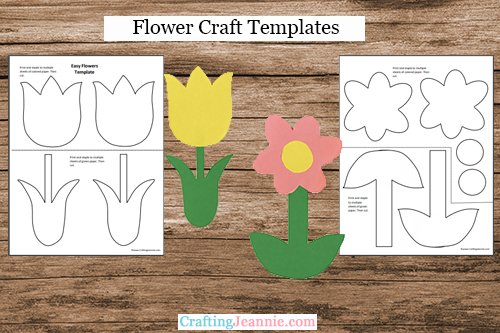 Flower craft printable free flower template