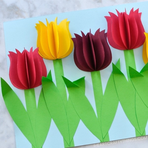 Gorgeous d paper tulip flower craft