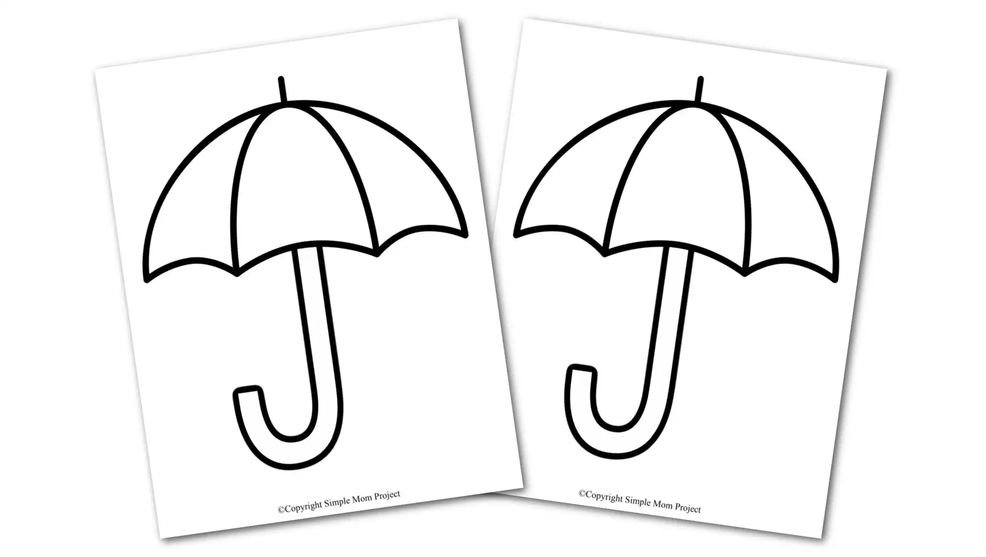 Free printable umbrella template â simple mom project