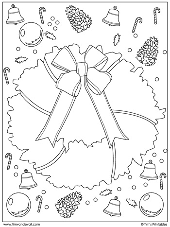 Christmas wreath template printable for holiday arts and crafts â tims printables