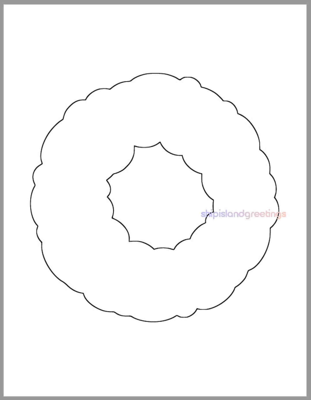 Printable wreath template