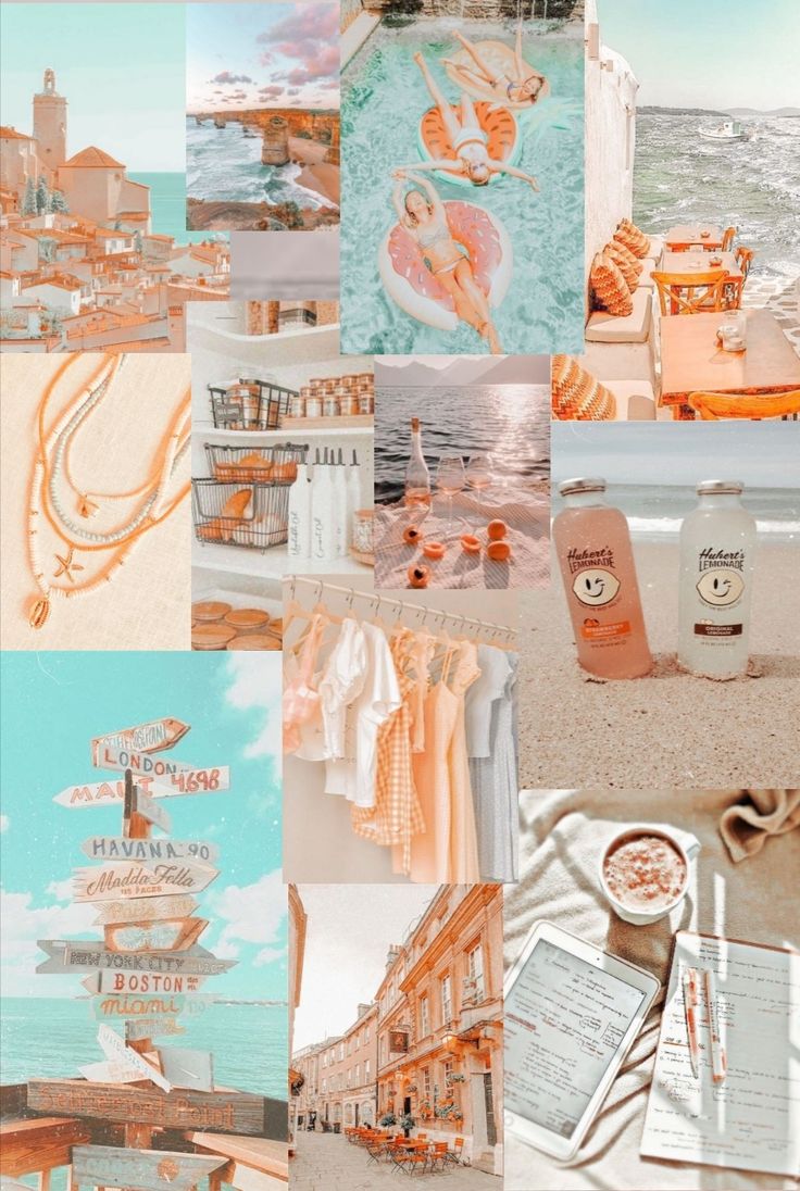 Collage aesthetic wallpaper in preppy wallpaper cute simple wallpapers beach wall collage