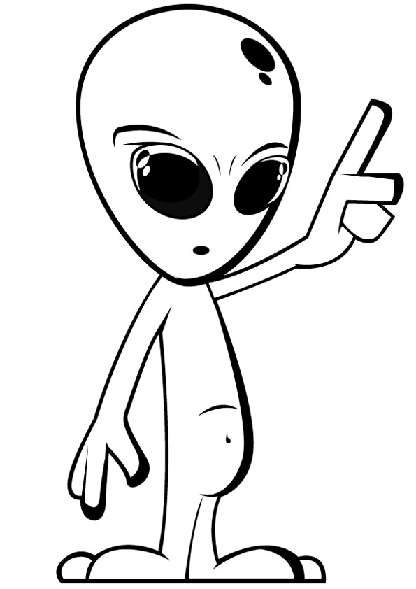 Coloring pages printable alien coloring page for kids