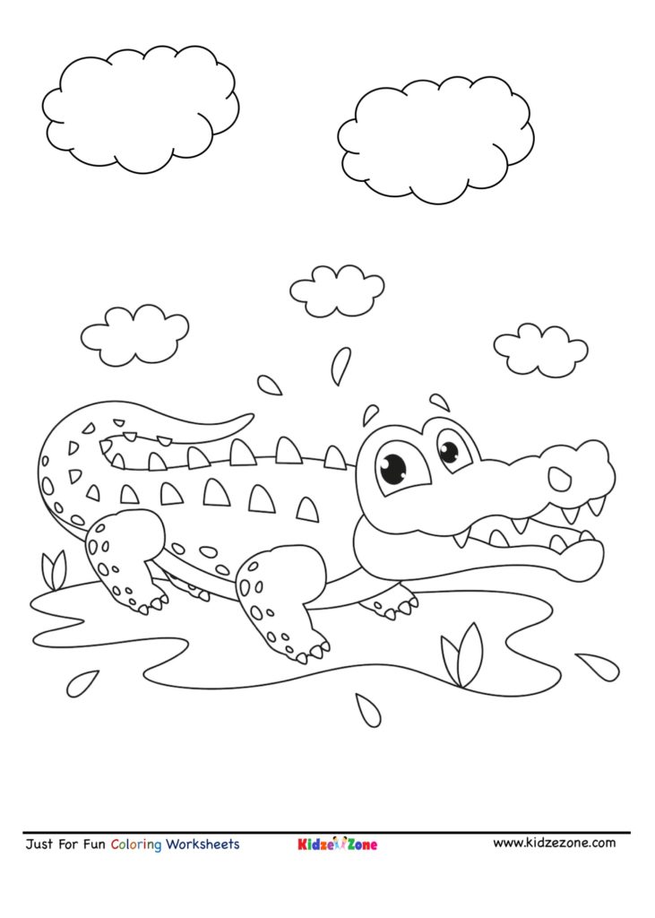 Alligator coloring page