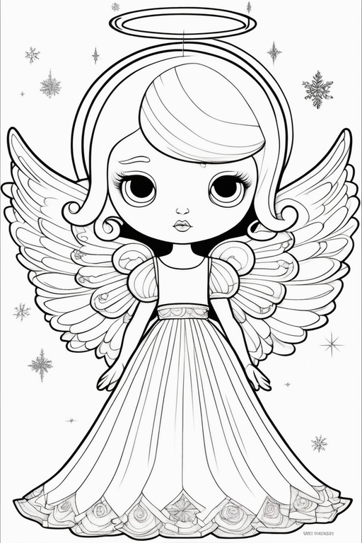 Coloring book coloring pages attractive angels