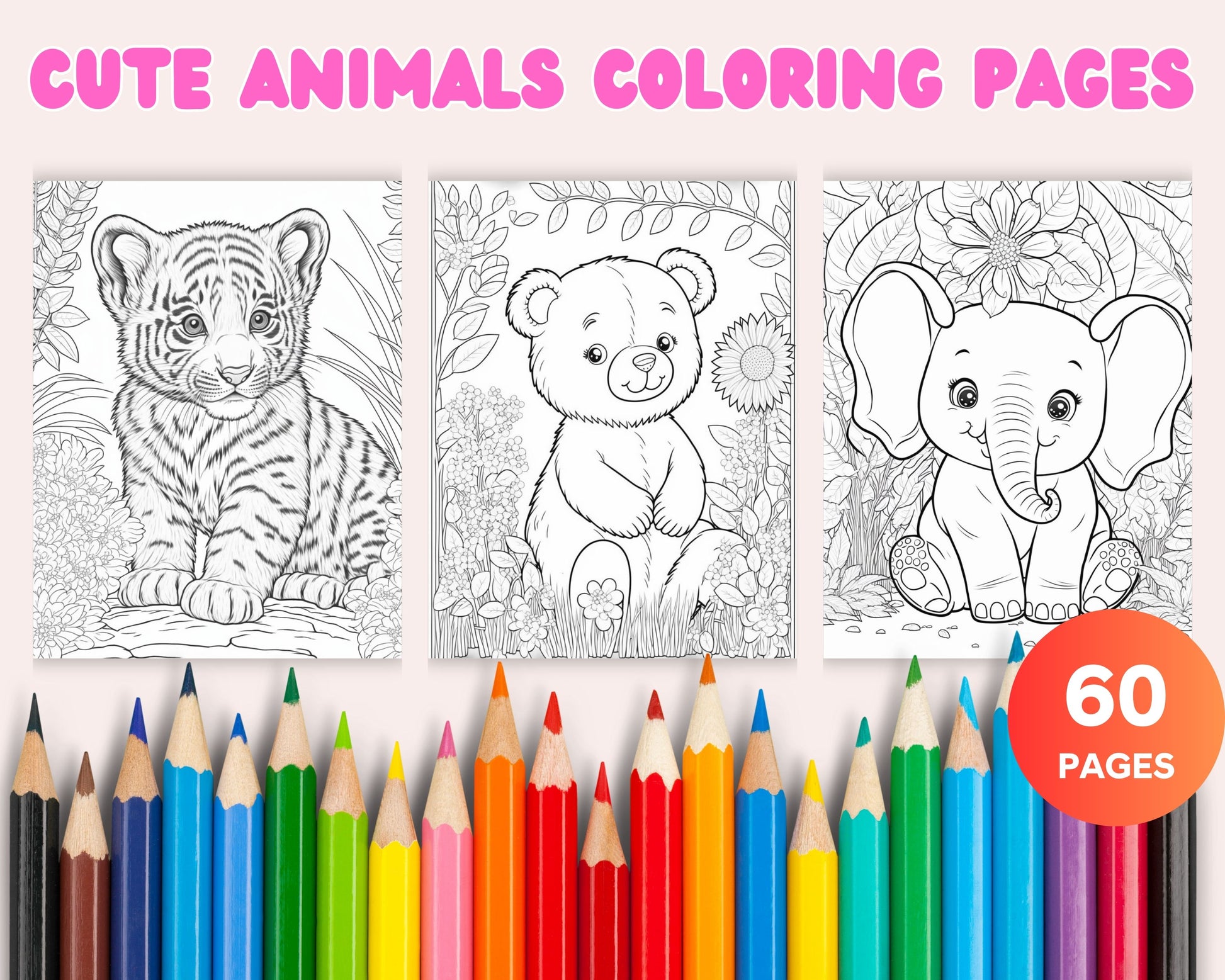 Cute animals printable coloring pages for kids printable pdf file â coloring