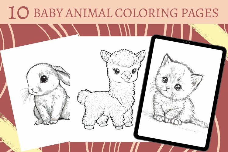 Baby animal coloring pages