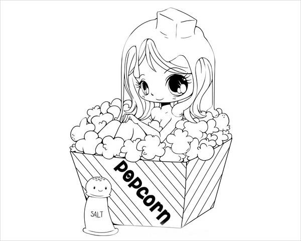 Anime girl coloring pages