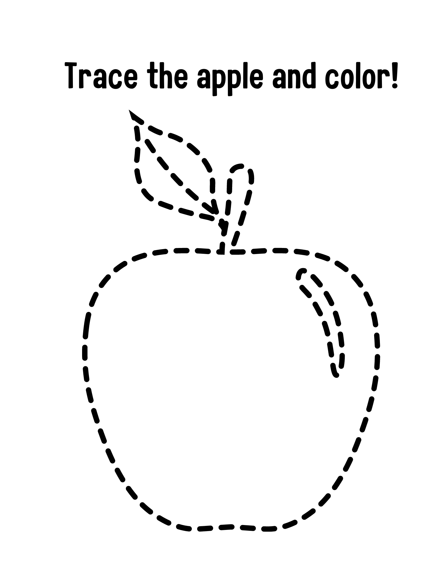 Free apple coloring pages and activities for kids