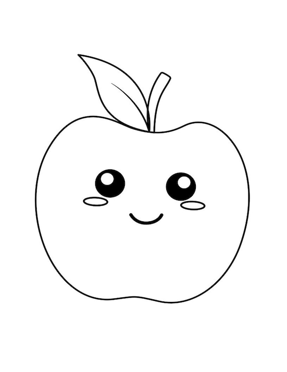 Fruits and vegetable coloring pages set of pages