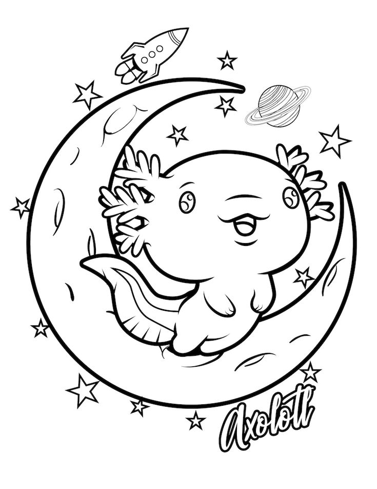 Cute axolotl coloring pages axolotl yinyang bobalotl gamesolotl readsolotl digital download axolotls kawaii kids printable pdf instant download