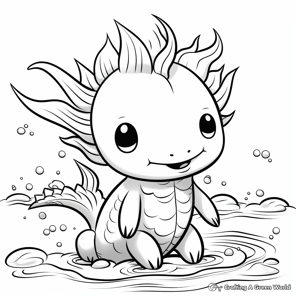 Axolotl coloring pages