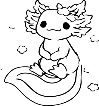 Axolotl coloring book axolotl lover coloring designs for kids all ages