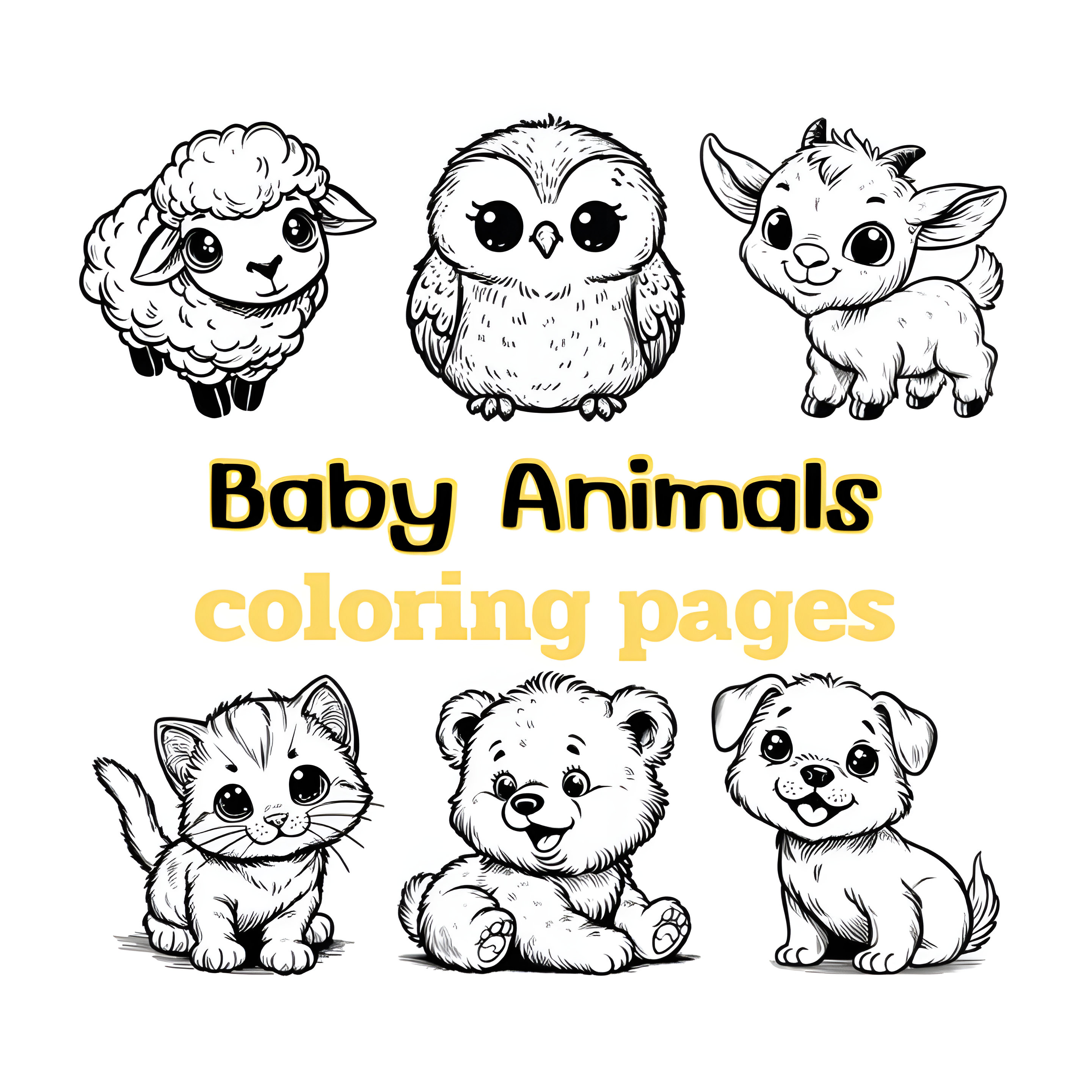 Baby animals coloring pages