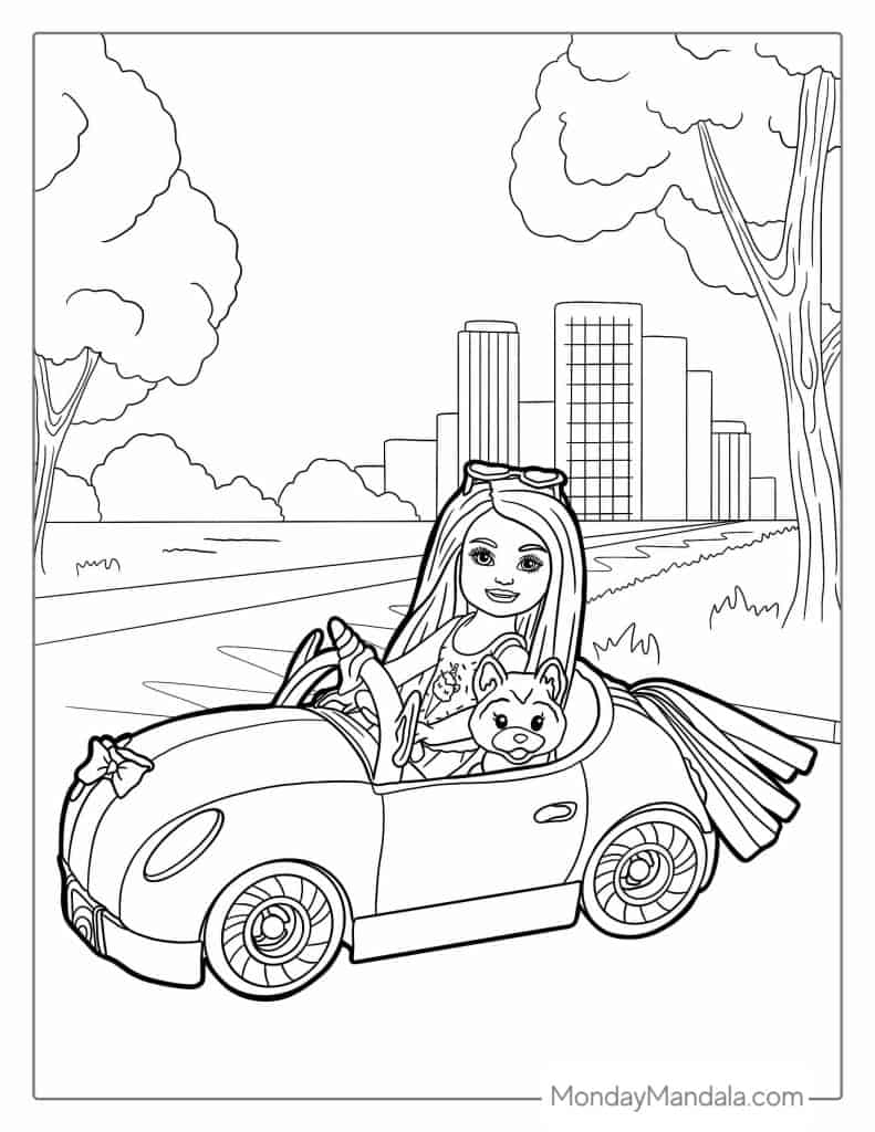 Barbie coloring pages free pdf printables