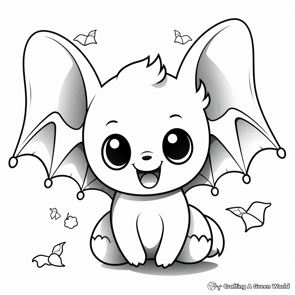 Fruit bat coloring pages