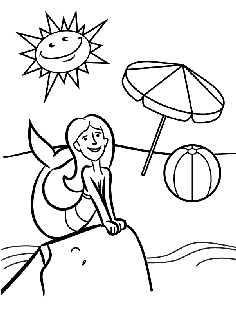 Beach free coloring pages