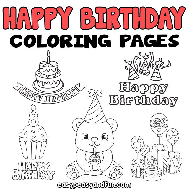 Happy birthday coloring pages â printable coloring pages