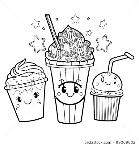 Black and white coloring page for kids line