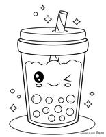 Ðï printable boba tea coloring pages for free