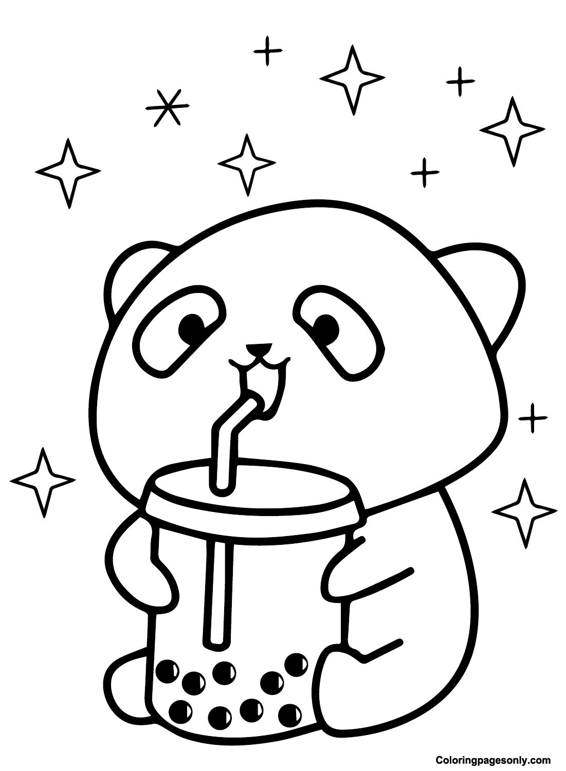 Boba tea coloring pages printable for free download