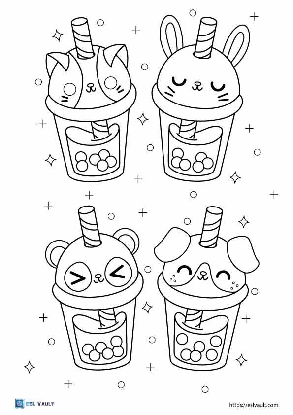 Free boba coloring ages candy coloring pages free kids coloring pages cute coloring pages
