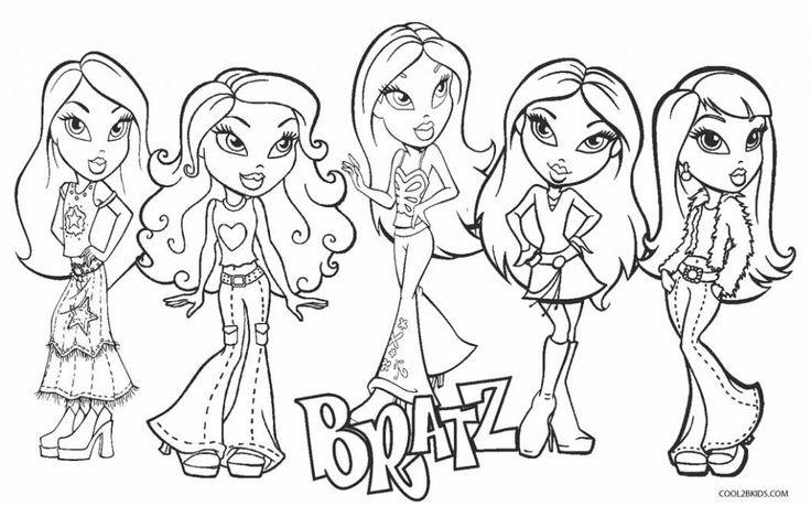 Free printable bratz coloring pages for kids cartoon coloring pages coloring book art cute coloring pages