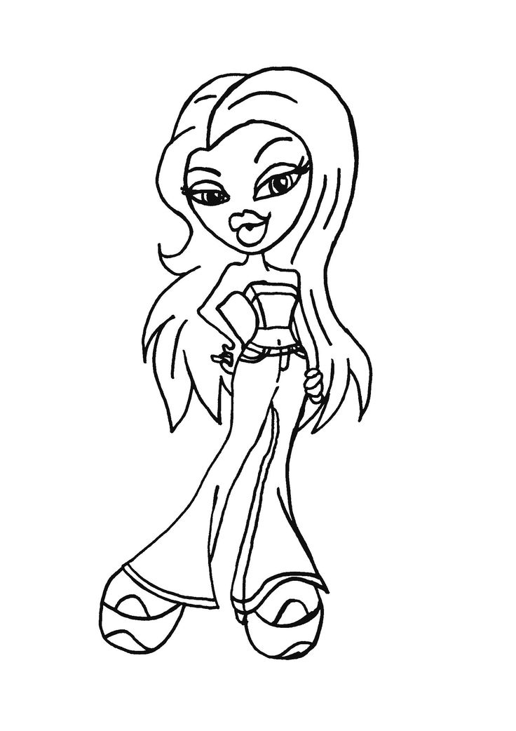 Cute bratz coloring pages pdf to print