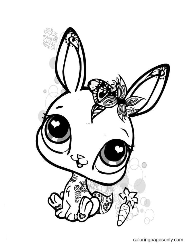 Cute bunnies coloring pages printable for free download